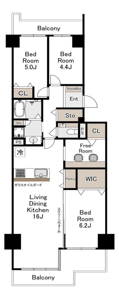 京橋Gハイツ間取り